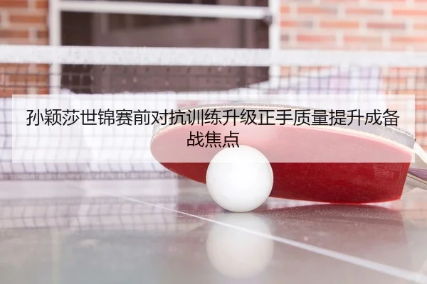 孙颖莎世锦赛前对抗训练升级正手质量提升成备战焦点